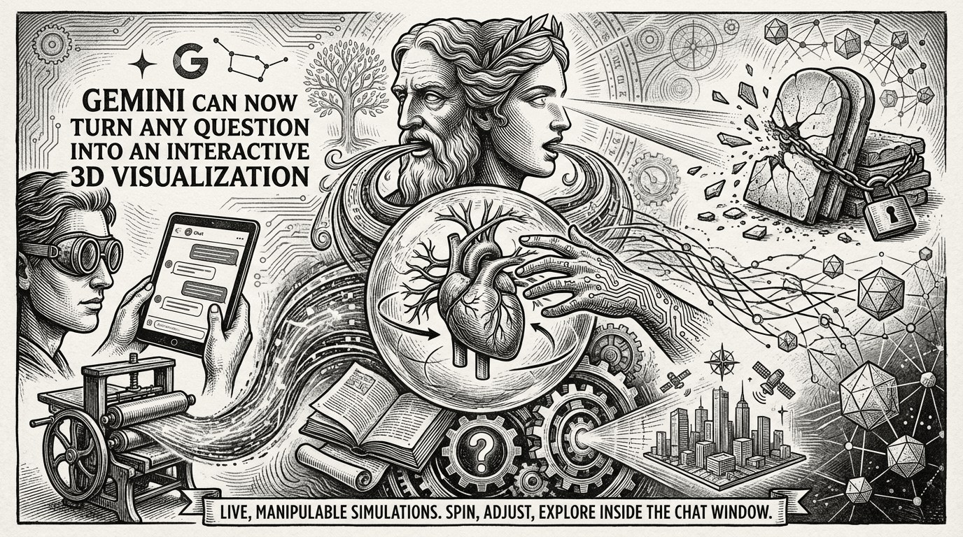 Gemini Can Now Turn Any Question Into an Interactive 3D Visualization